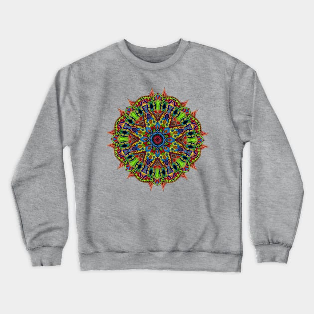 Rustic Mandala Crewneck Sweatshirt by Shumlosh